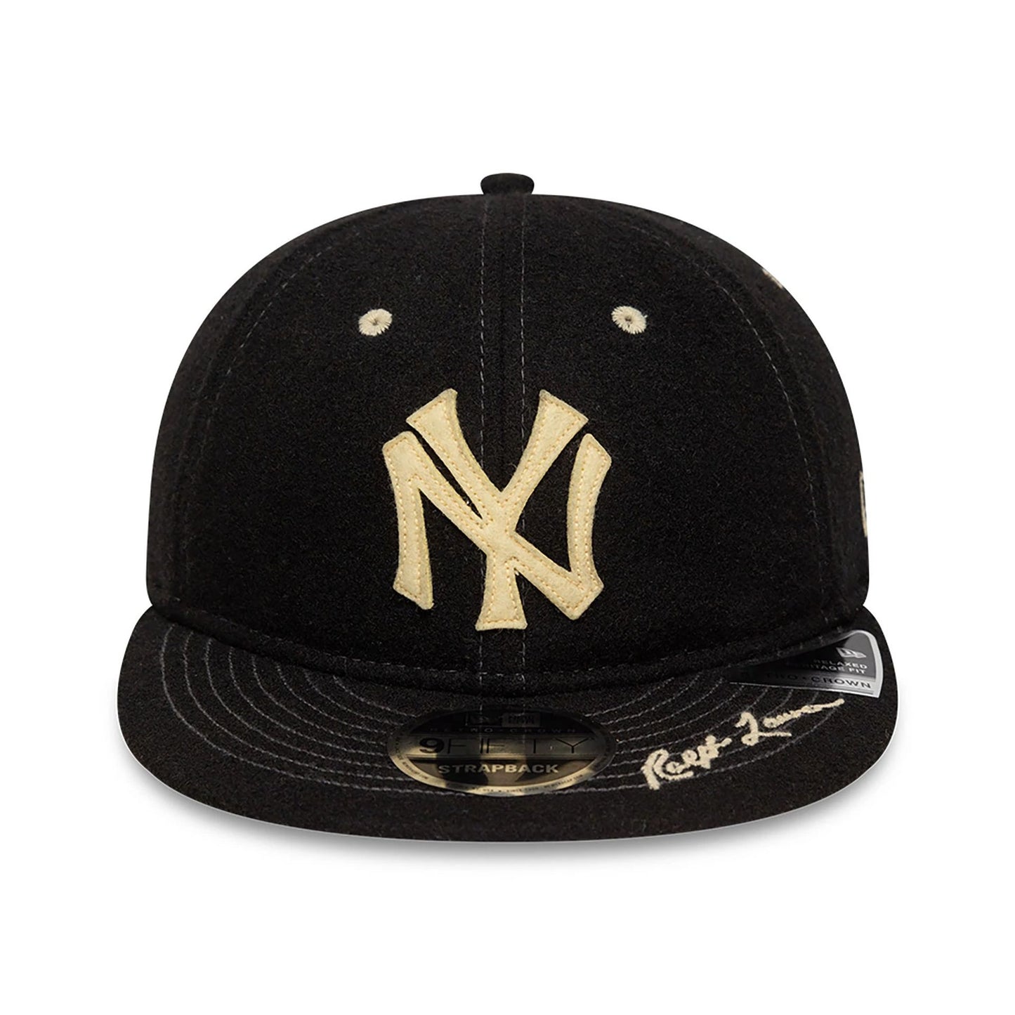 This is a Ralph Lauren x MLB New York Yankees Black Retro Crown 9FIFTY Snapback Adjustable Cap 2