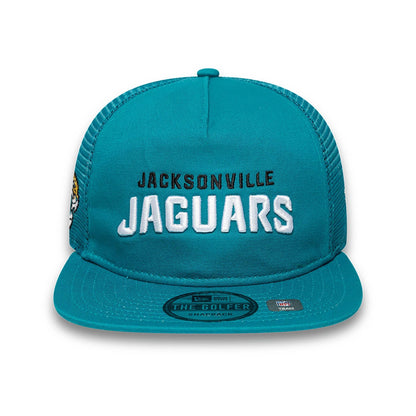 This is a Jacksonville Jaguars NFL International Series Games 2024 Turquoise Golfer Adjustable Cap 2