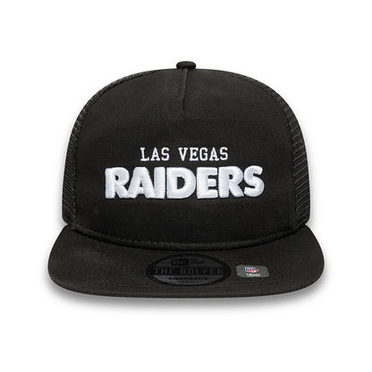 This is a Las Vegas Raiders NFL International Series Games 2024 Black Golfer Adjustable Cap 2