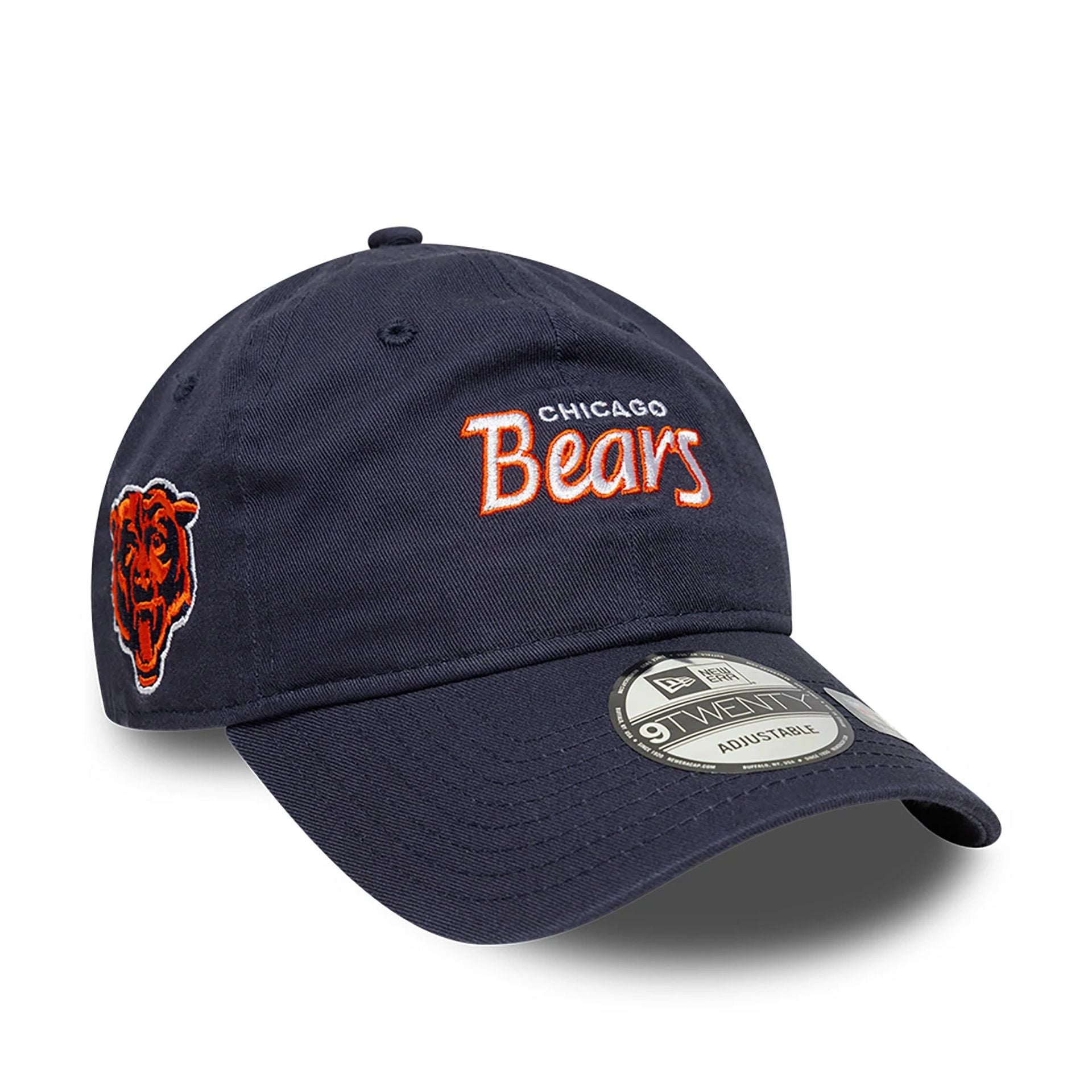 This is a Chicago Bears NFL International Series Games 2024 Navy 9TWENTY Adjustable Cap 1