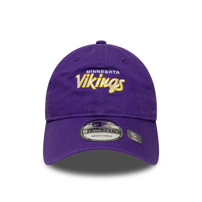 This is a Minnesota Vikings NFL International Series Games 2024 Purple 9TWENTY Adjustable Cap 2