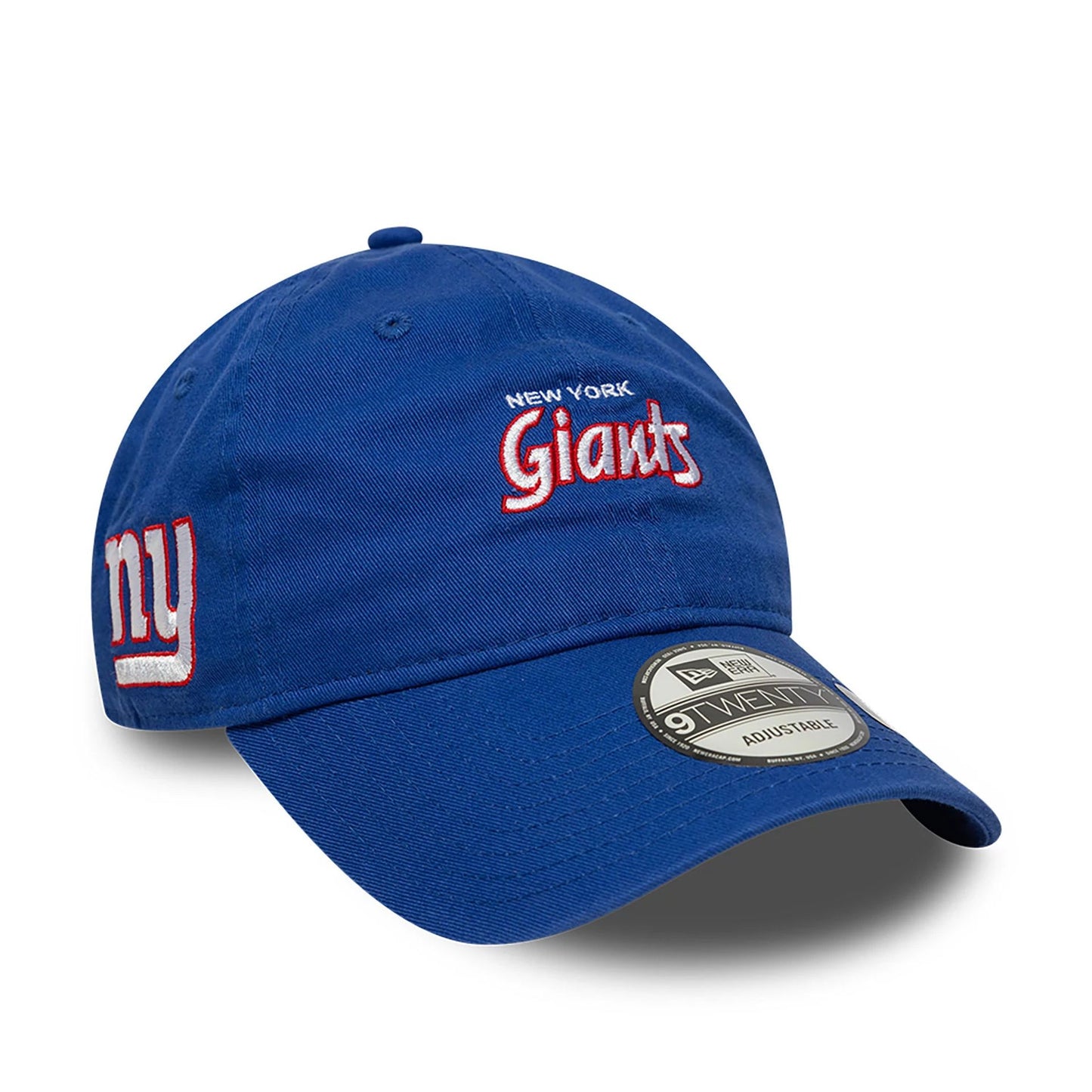 This is a New York Giants NFL International Series Games 2024 Blue 9TWENTY Adjustable Cap 1