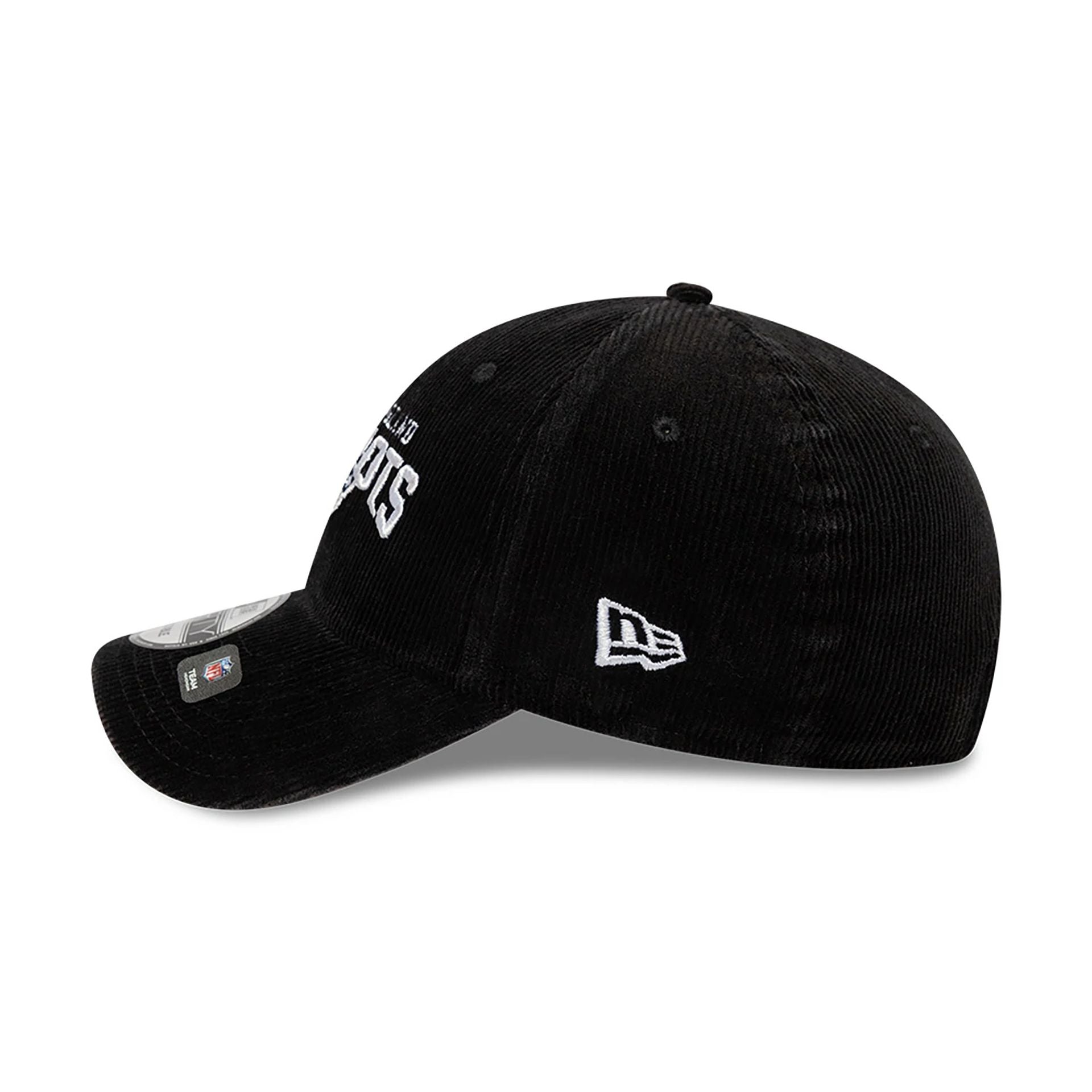 This is a New England Patriots NFL International Series Games 2024 Black 9FORTY Adjustable Cap 7