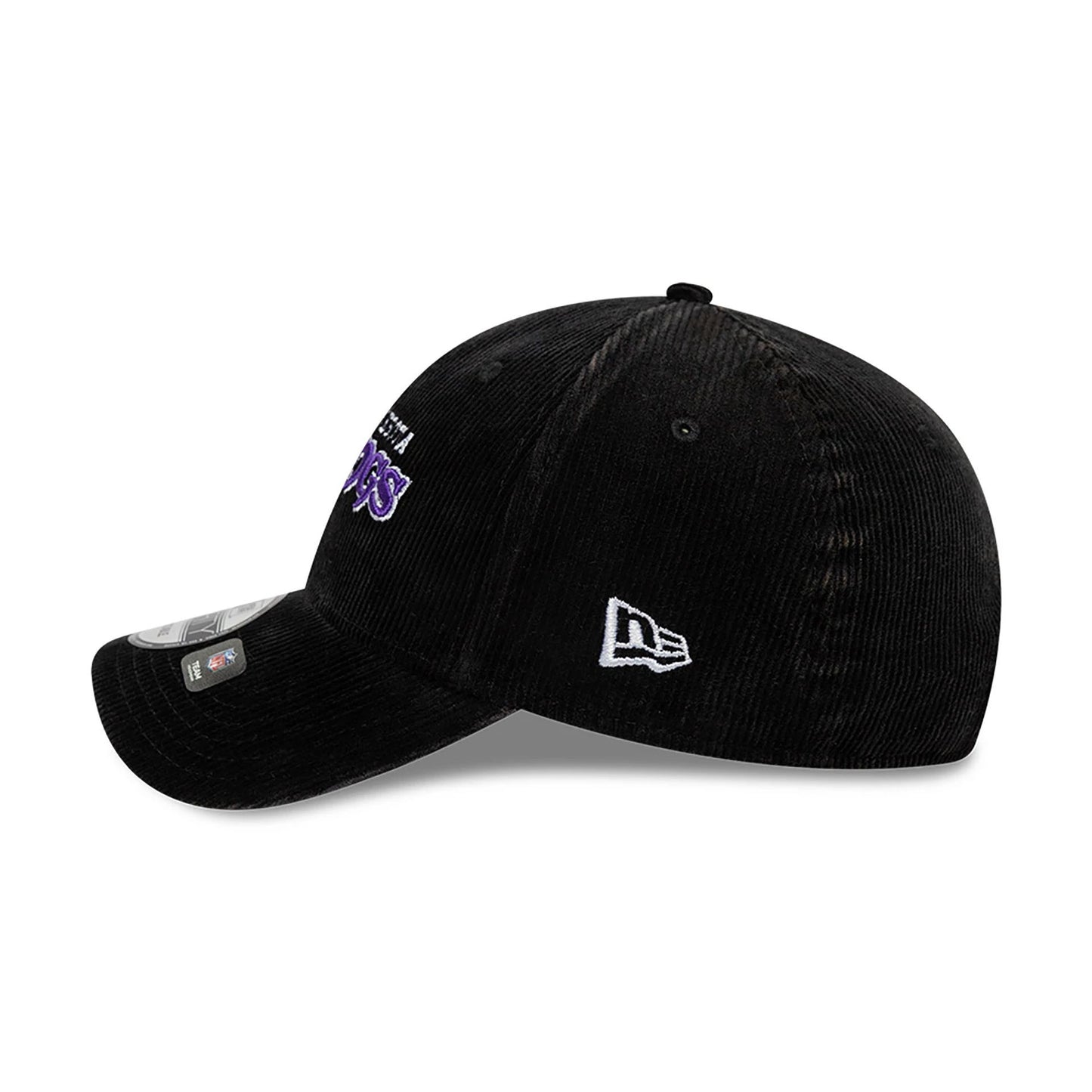 This is a Minnesota Vikings NFL International Series Games 2024 Black 9FORTY Adjustable Cap 7