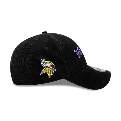 This is a Minnesota Vikings NFL International Series Games 2024 Black 9FORTY Adjustable Cap 6