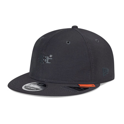 This is a Hermanos Koumori x New Era Dark Grey Retro Crown 9FIFTY Strapback Adjustable Cap 1