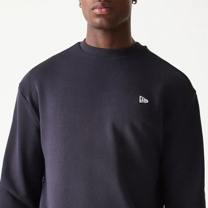 The Male model is wearing New Era Essential Navy Crewneck Sweater 3