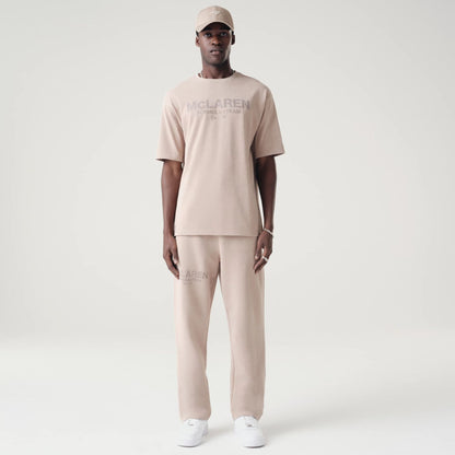 The Male model is wearing McLaren Racing Washed Pack Beige Oversized T-Shirt 8