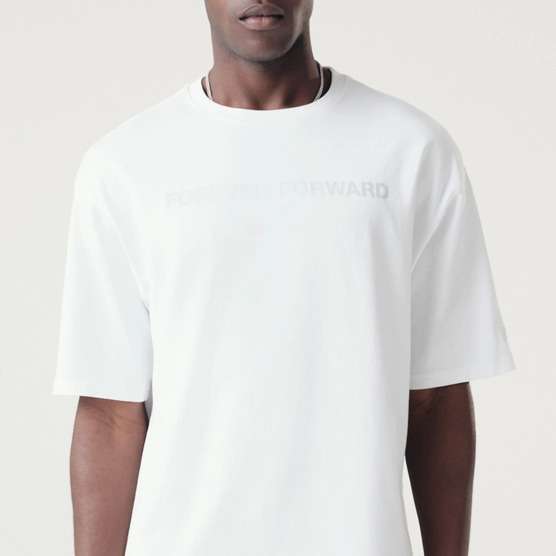 The Male model is wearing McLaren Racing Washed Pack White Oversized T-Shirt 6