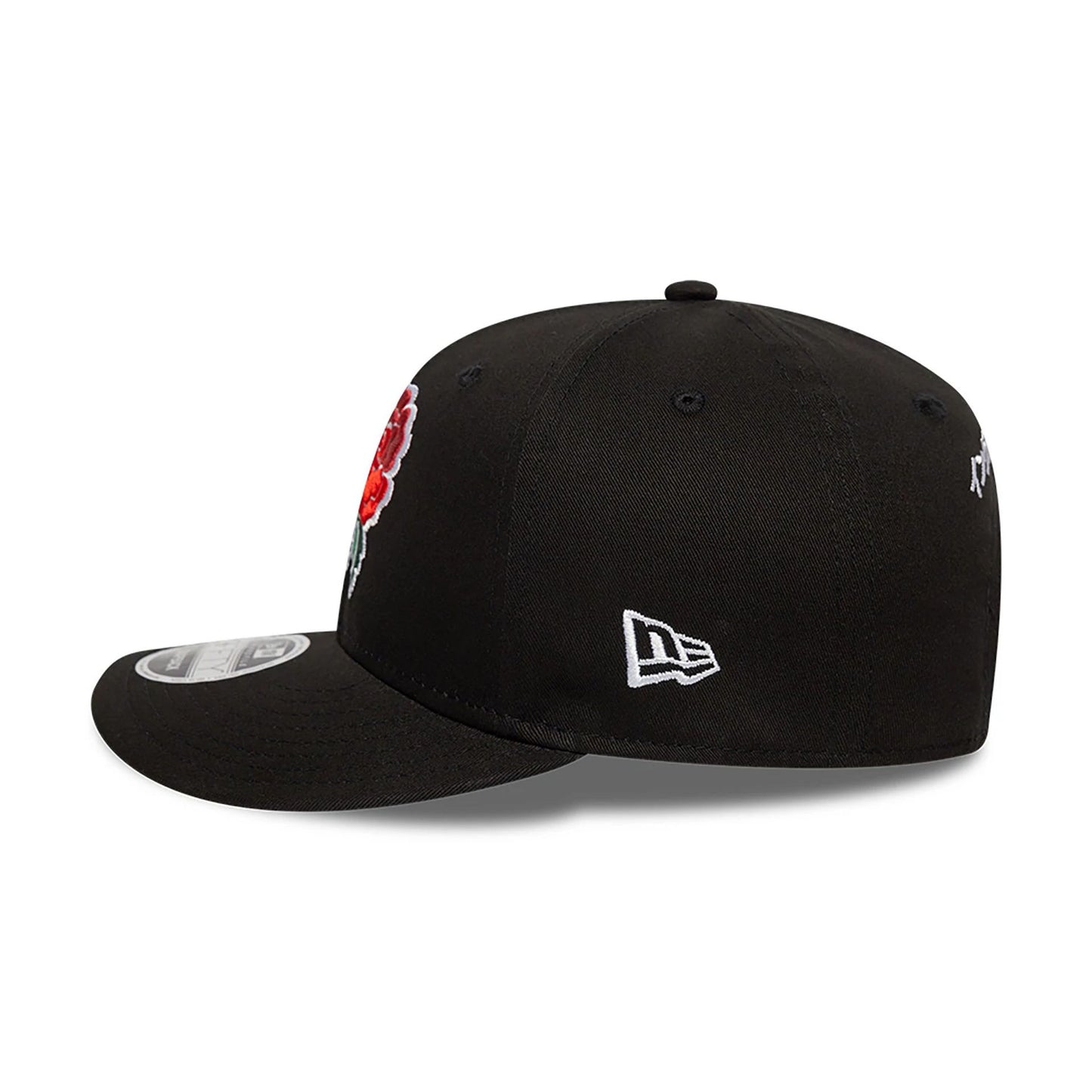 This is a Rugby Football Union Cherry Blossom Black Low Profile 9FIFTY Snapback Adjustable Cap 6