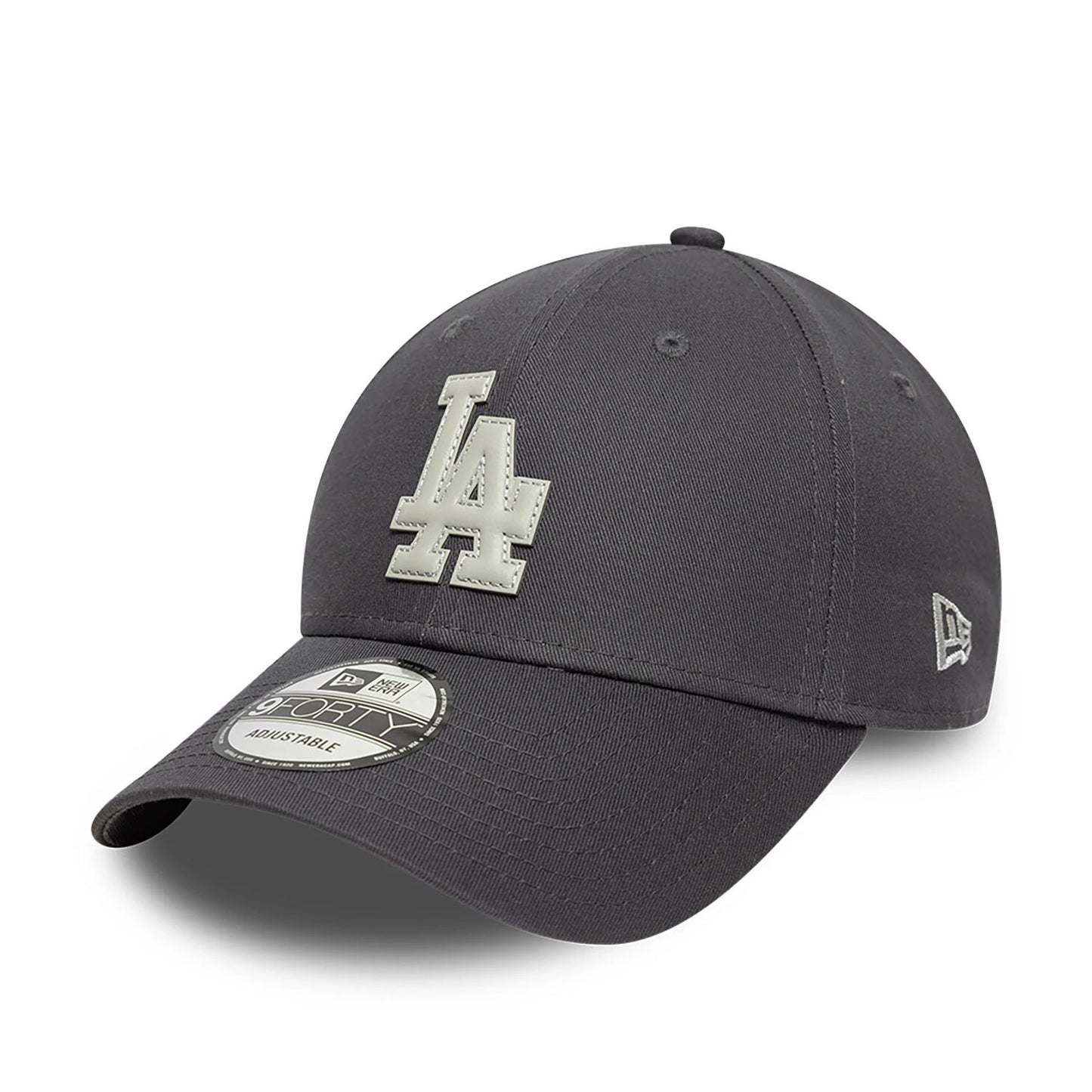 This is a LA Dodgers Applique Logo Dark Grey 9FORTY Adjustable Cap 1