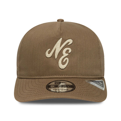 This is a New Era Tonal Cotton Pastel Brown 9FIFTY A-Frame Adjustable Cap 2