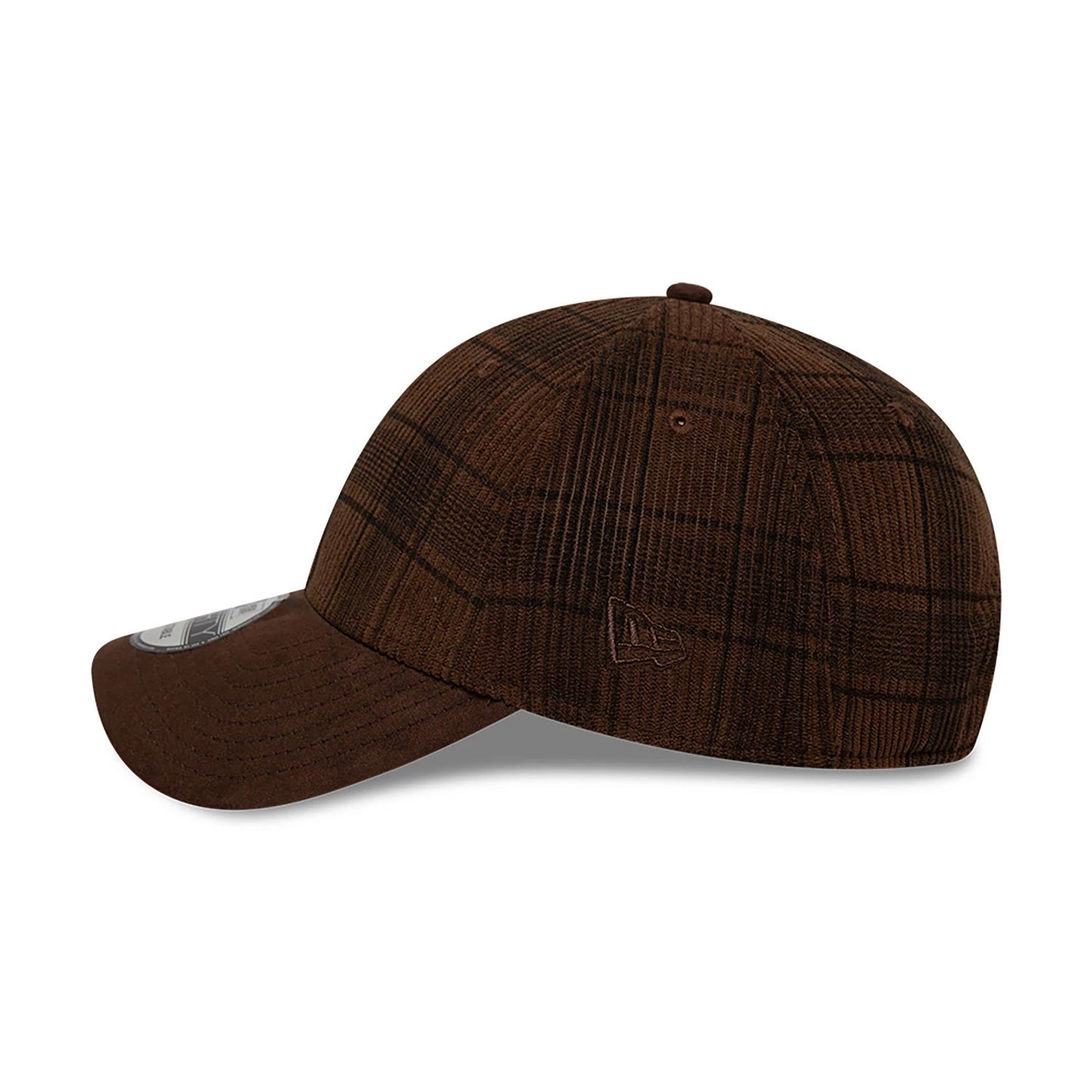 This is a New Era Cord Plaid Dark Brown 9FORTY Adjustable Cap 7