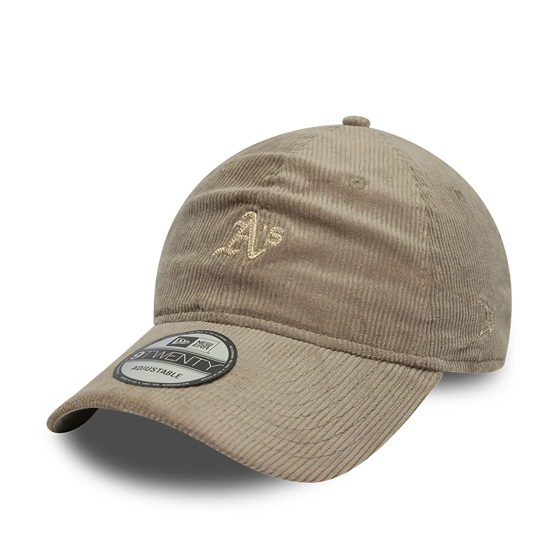 This is a Oakland Athletics Cord Pastel Brown 9TWENTY Adjustable Cap 3