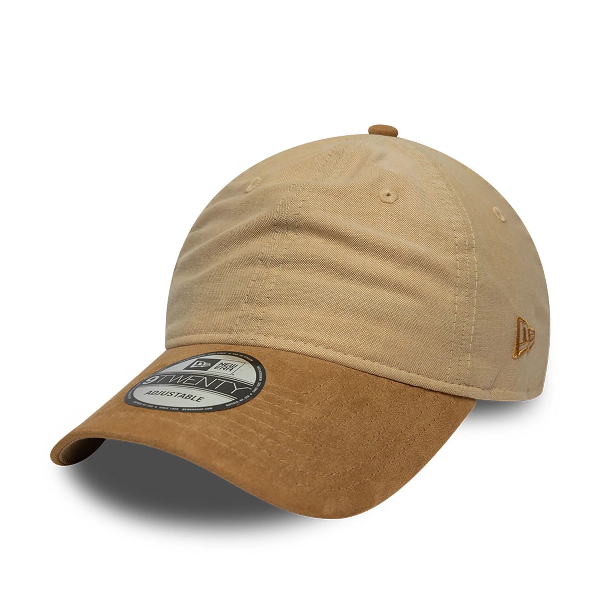 This is a New Era Chambray Light Beige 9TWENTY Adjustable Cap 1