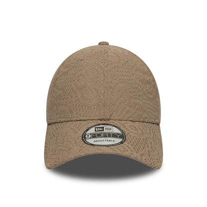 This is a New Era Neutral Lace Dark Beige 9FORTY Adjustable Cap 2