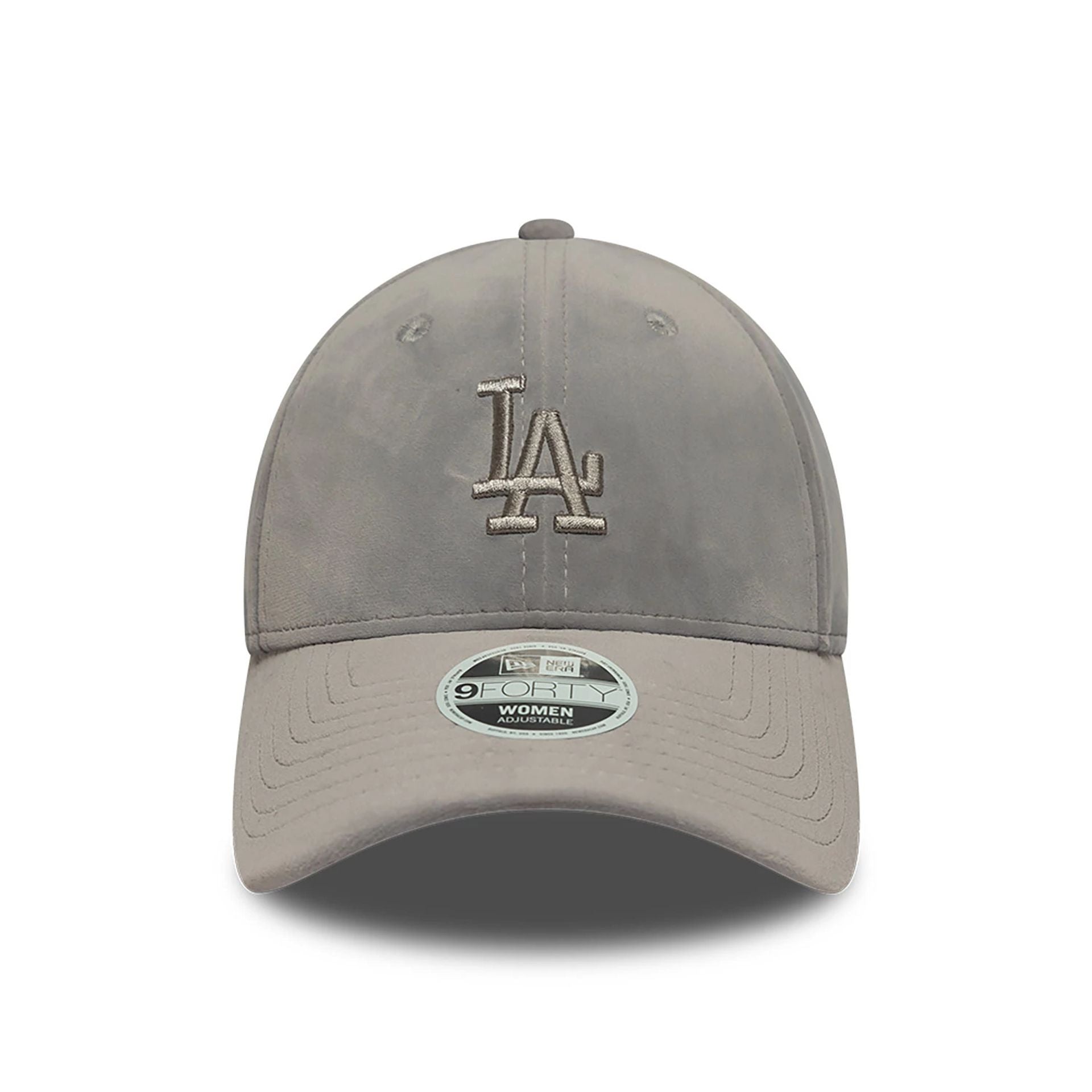 This is a LA Dodgers Womens Velour Midi Grey 9FORTY Adjustable Cap 2