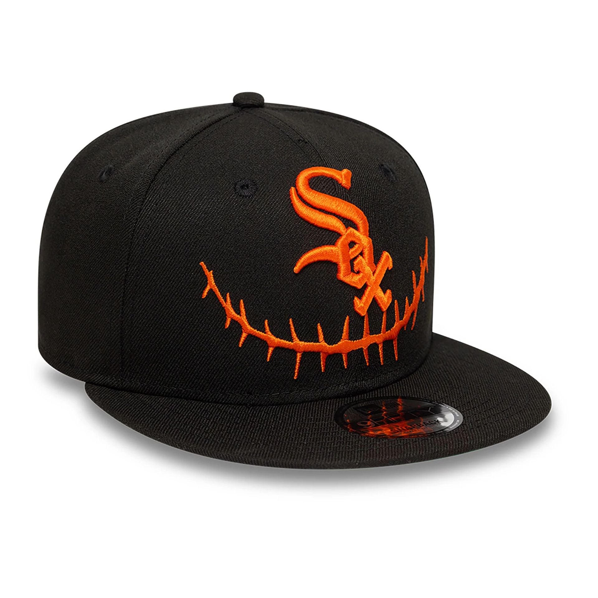 This is a Chicago White Sox Pumpkin Black 9FIFTY Snapback Cap 4