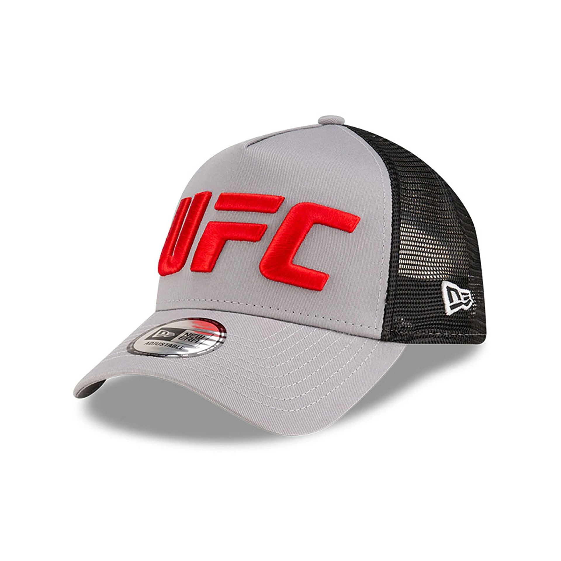 This is a Ultimate Fighting UFC MMA Grey 9FORTY E-Frame Trucker Adjustable Cap 3