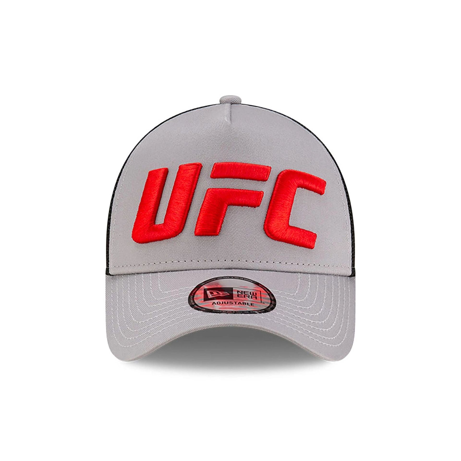 This is a Ultimate Fighting UFC MMA Grey 9FORTY E-Frame Trucker Adjustable Cap 2