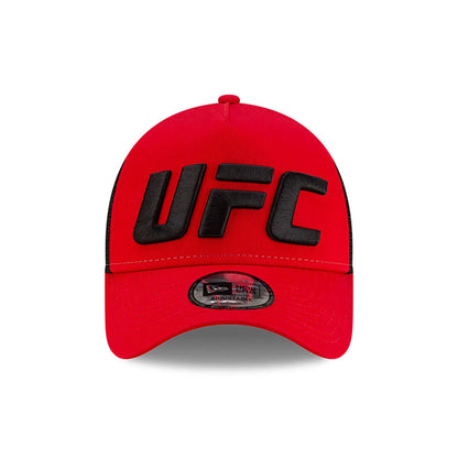 This is a Ultimate Fighting UFC MMA Red 9FORTY E-Frame Trucker Adjustable Cap 2