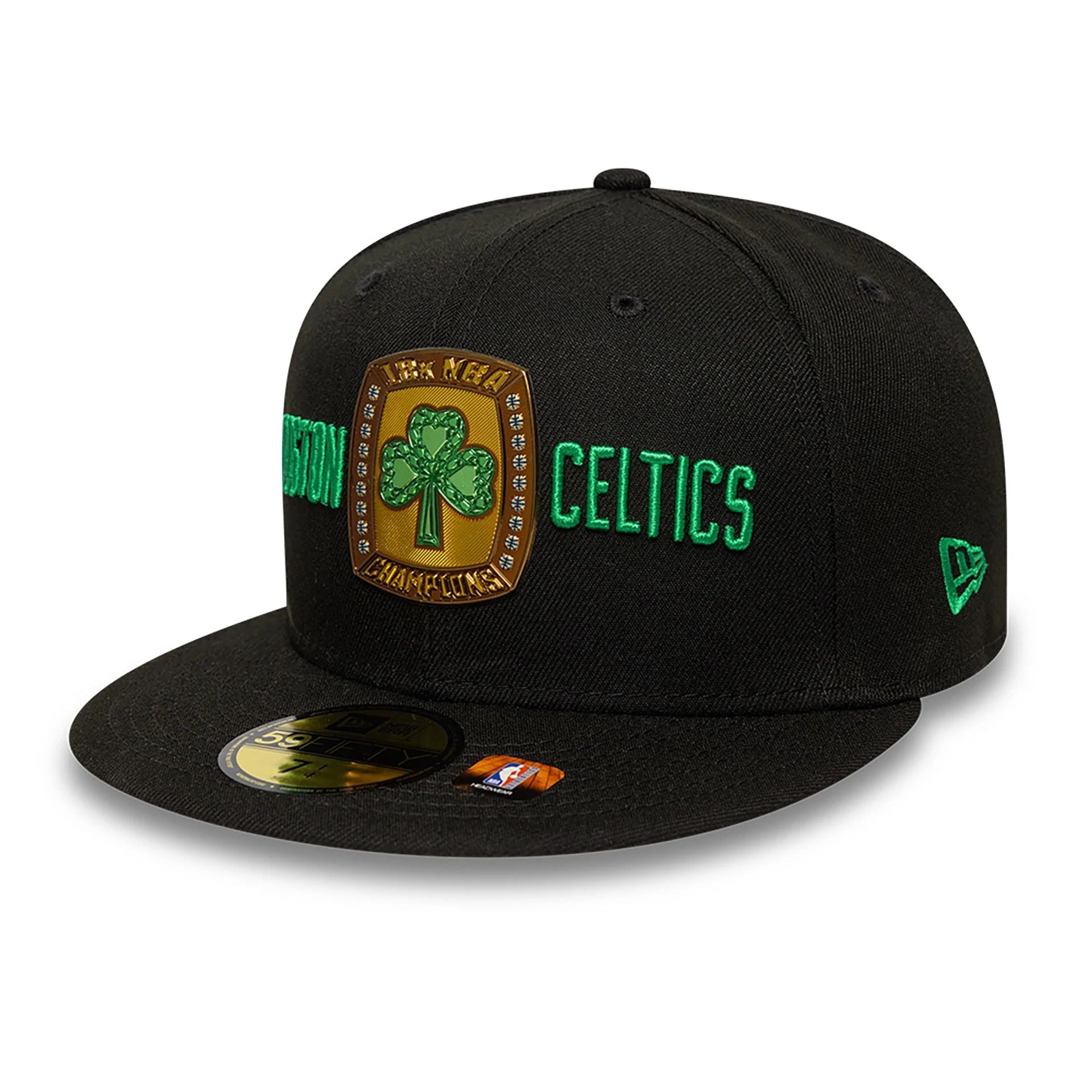 This is a Boston Celtics 18X Champions Black 59FIFTY Fitted Cap 4