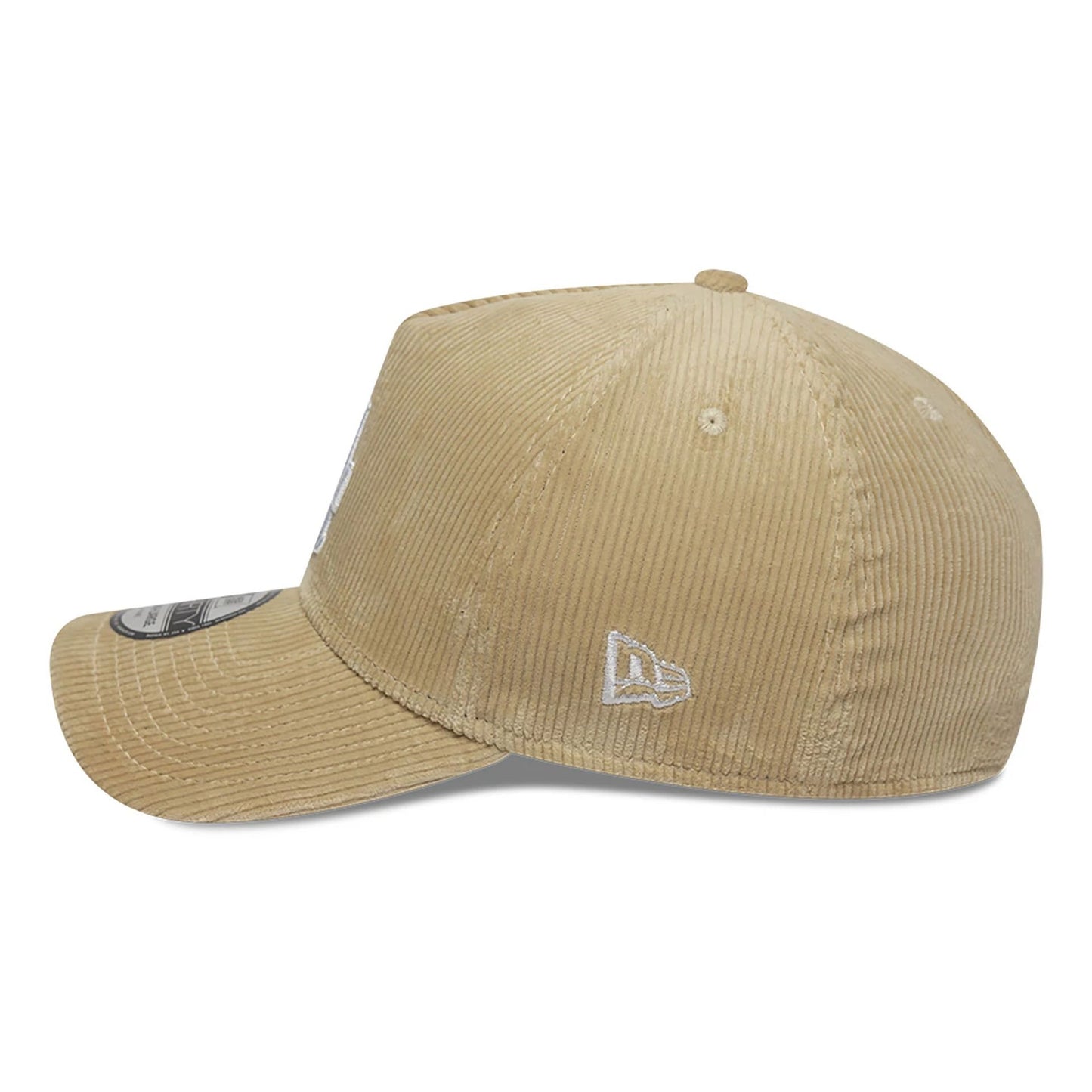 This is a LA Dodgers MLB Cord Light Beige 39THIRTY A-Frame Stretch Fit Cap 7