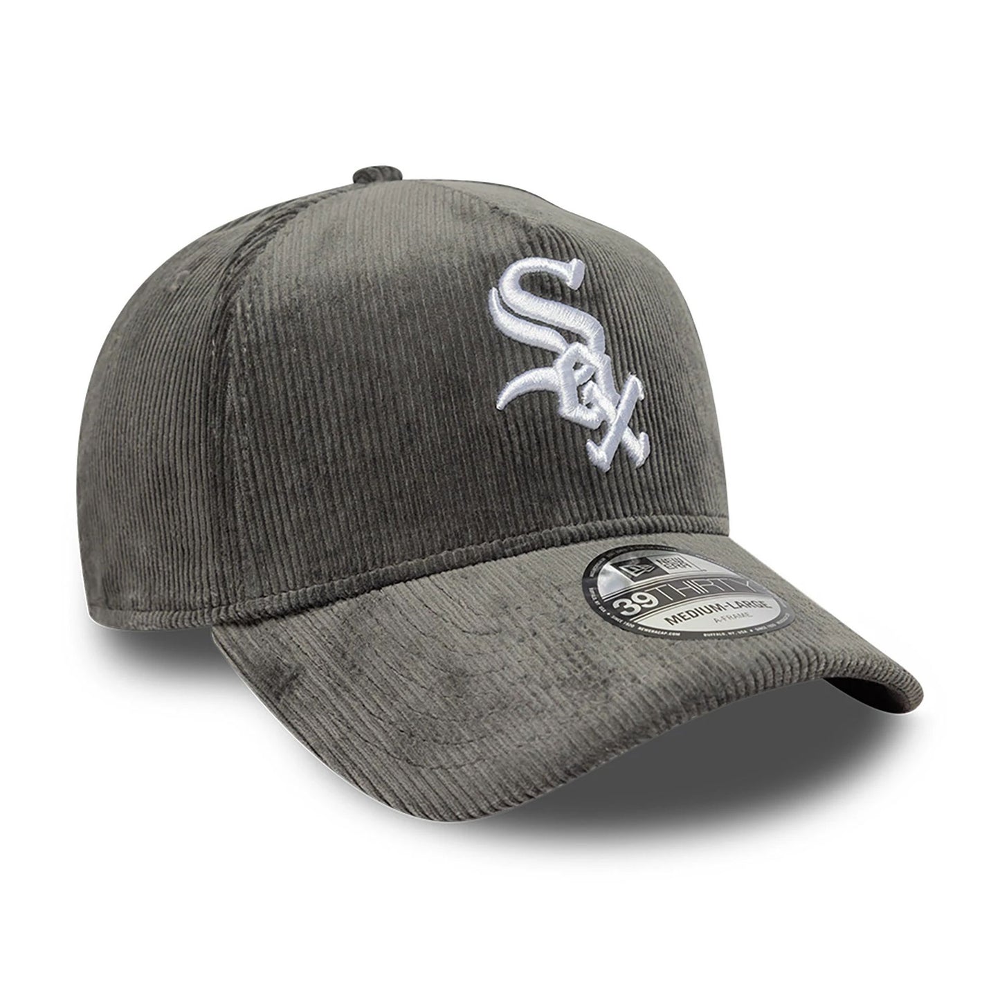 This is a Chicago White Sox MLB Cord Grey 39THIRTY A-Frame Stretch Fit Cap 3