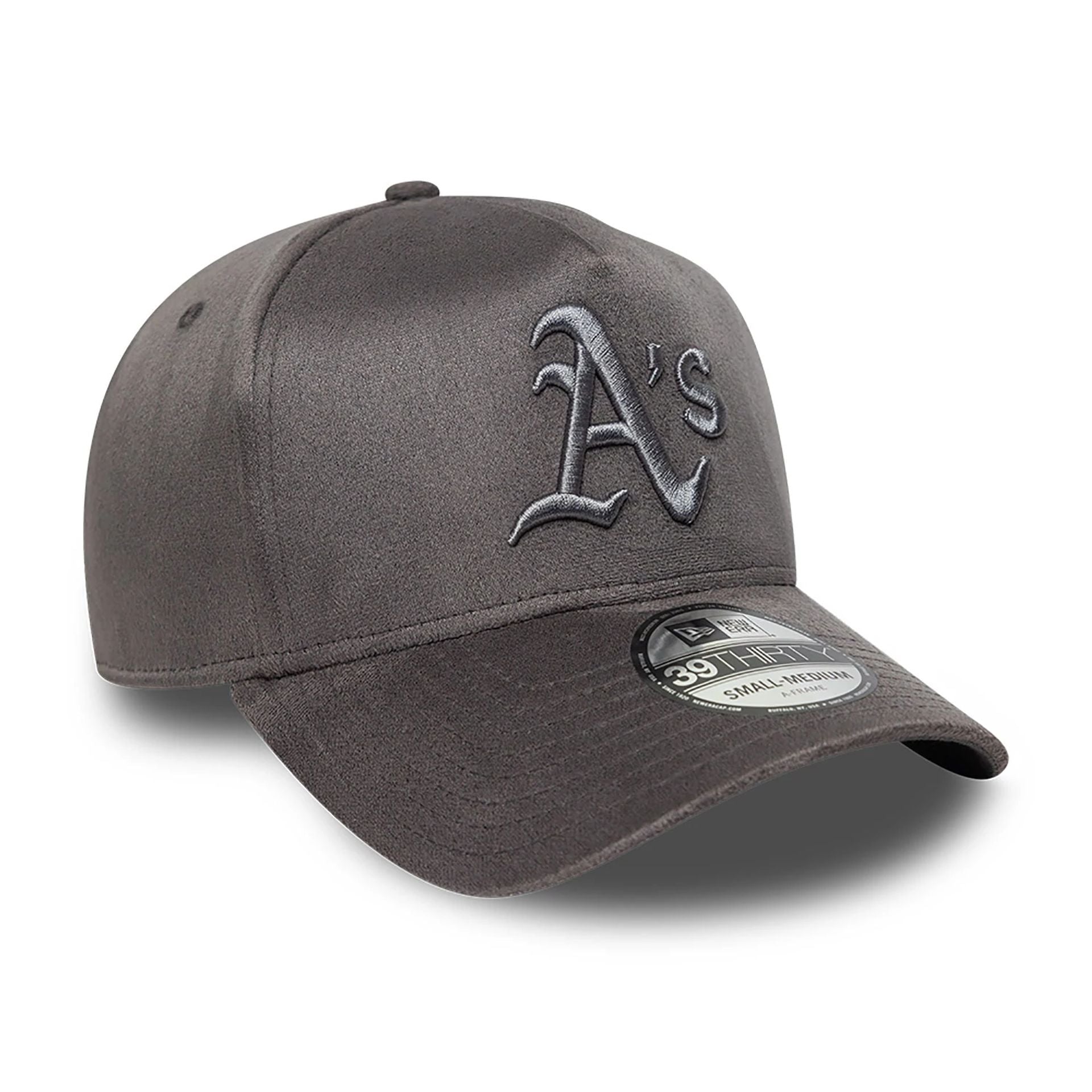 This is a Oakland Athletics MLB Suede Grey 39THIRTY A-Frame Stretch Fit Cap 3