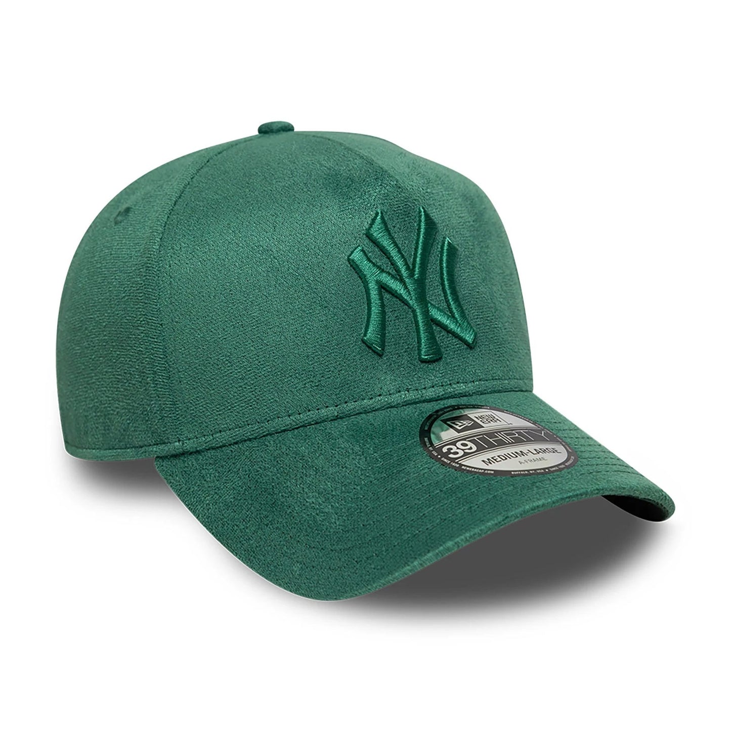 This is a New York Yankees MLB Suede Dark Green 39THIRTY A-Frame Stretch Fit Cap 3