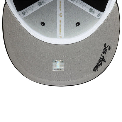 This is a San Antonio Spurs OVO x NBA 2024 Black 59FIFTY Fitted Cap 2