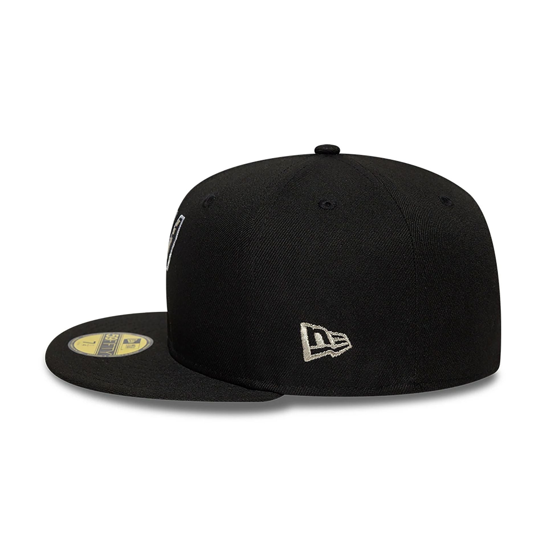 This is a San Antonio Spurs OVO x NBA 2024 Black 59FIFTY Fitted Cap 7