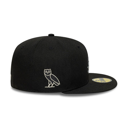 This is a San Antonio Spurs OVO x NBA 2024 Black 59FIFTY Fitted Cap 6