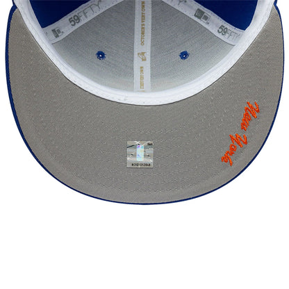 This is a New York Knicks OVO x NBA 2024 Blue 59FIFTY Fitted Cap 2