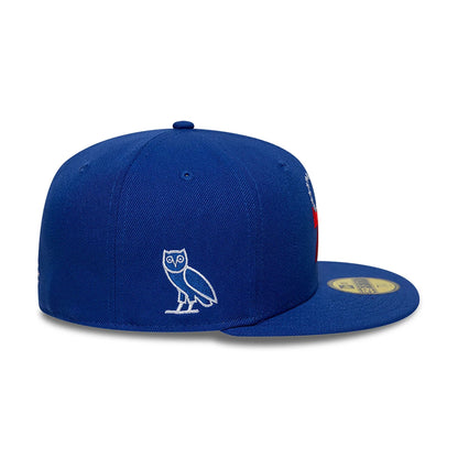 This is a Philadelphia 76ers OVO x NBA 2024 Blue 59FIFTY Fitted Cap 6