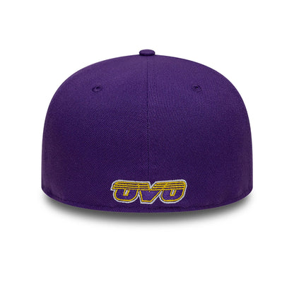 This is a LA Lakers OVO x NBA 2024 Purple 59FIFTY Fitted Cap 5