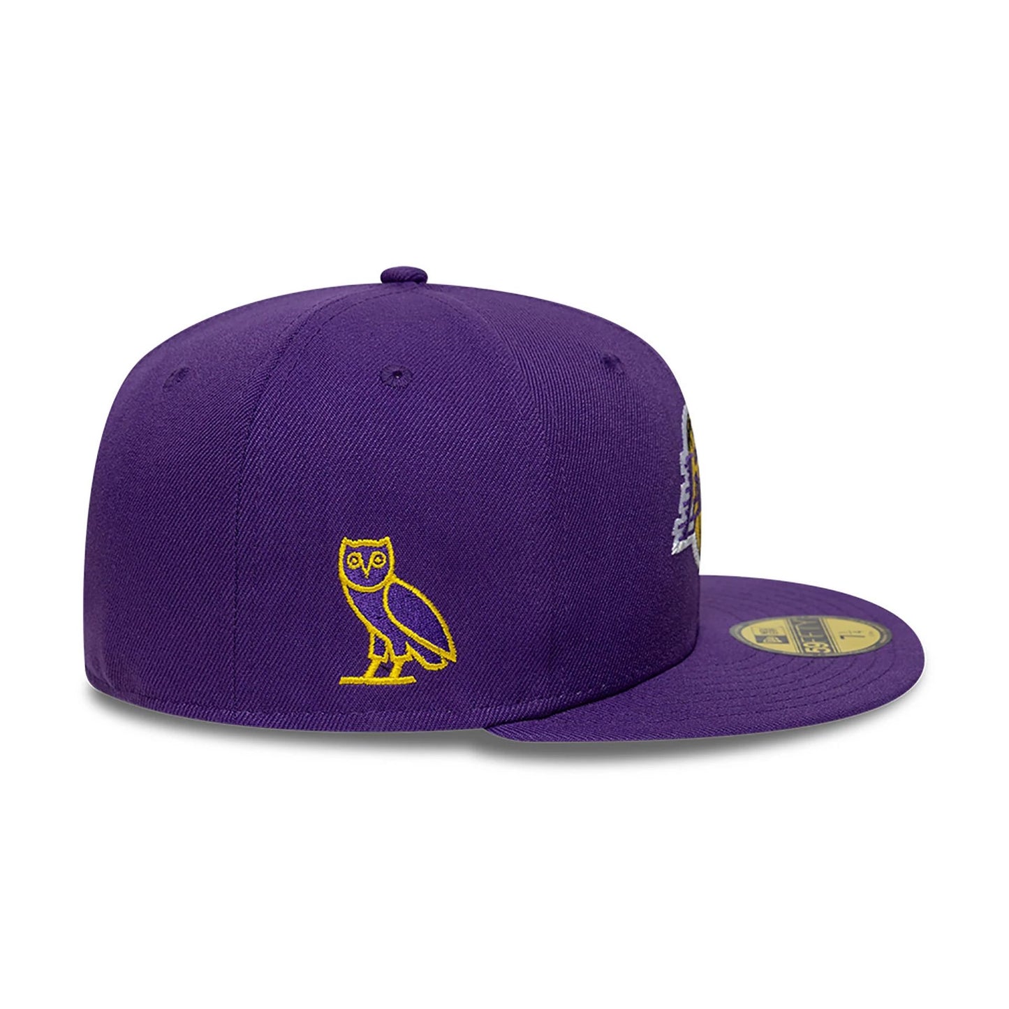 This is a LA Lakers OVO x NBA 2024 Purple 59FIFTY Fitted Cap 6