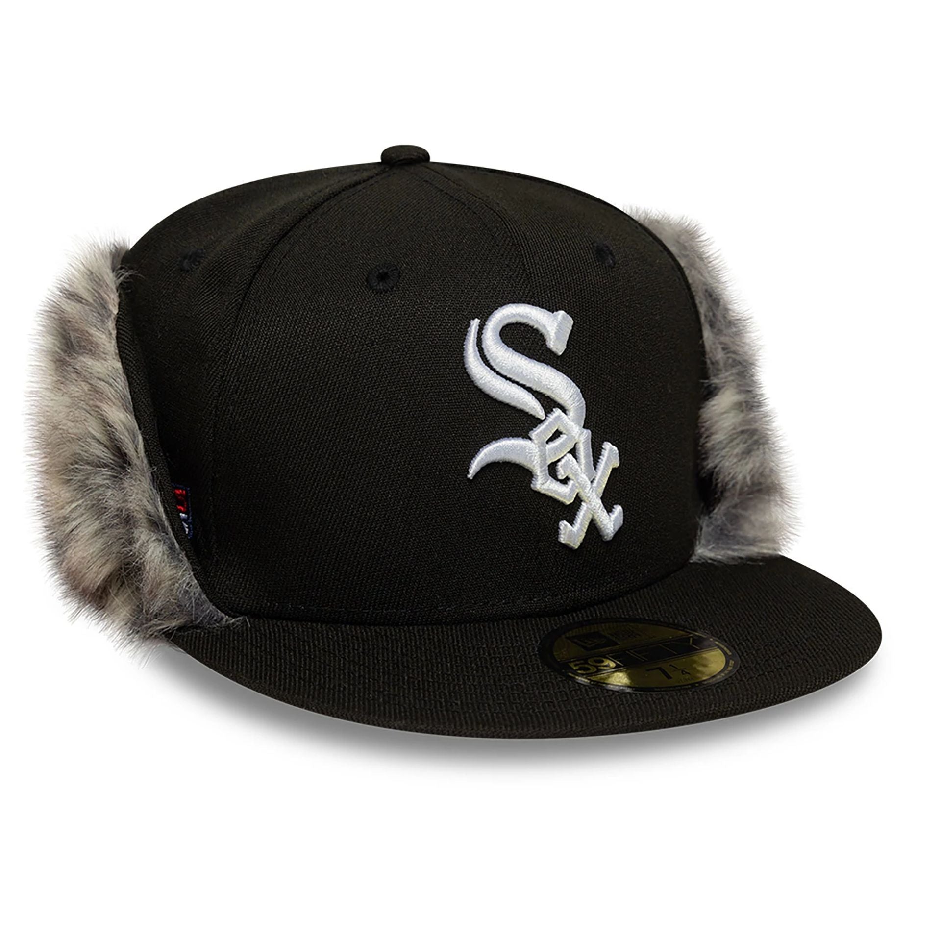 This is a Chicago White Sox MLB World Series Black 59FIFTY Fitted Downflap Cap 1