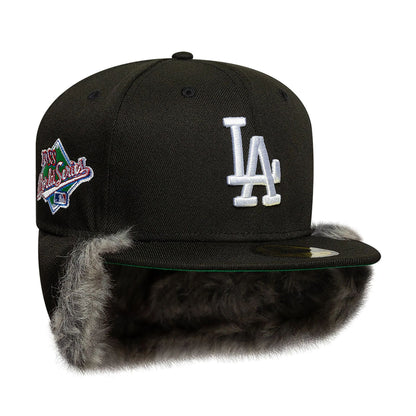 This is a LA Dodgers MLB World Series Black 59FIFTY Fitted Downflap Cap 2