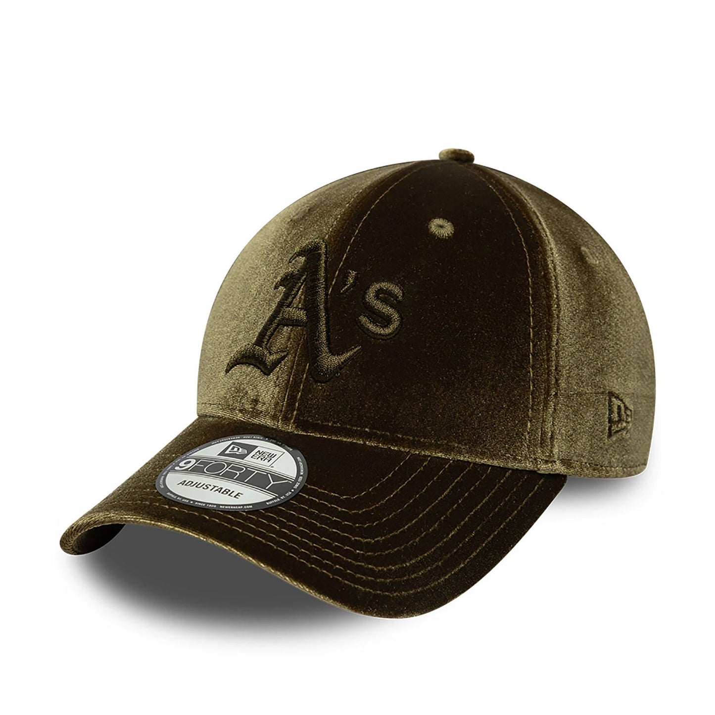 This is a Oakland Athletics Tonal Velvet Green 9FORTY Adjustable Cap 1