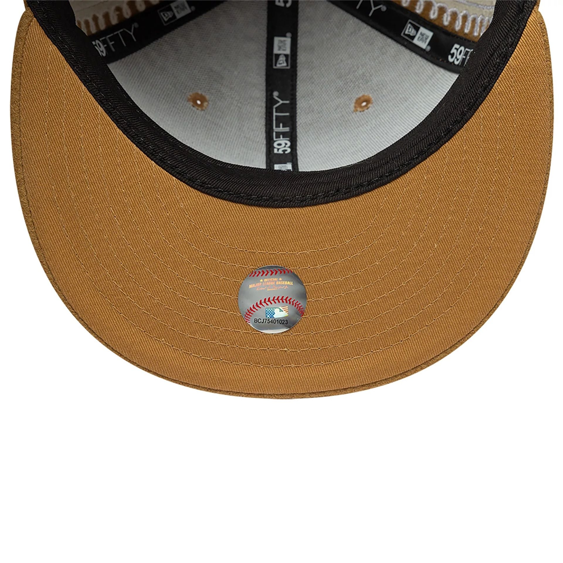 This is a LA Dodgers Gingerbread Beige 59FIFTY Fitted Cap 5