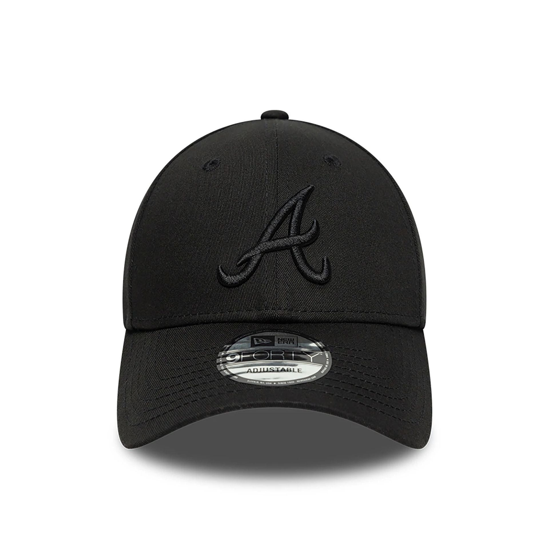 This is a Atlanta Braves Satin Lined Black 9FORTY Adjustable Cap 2