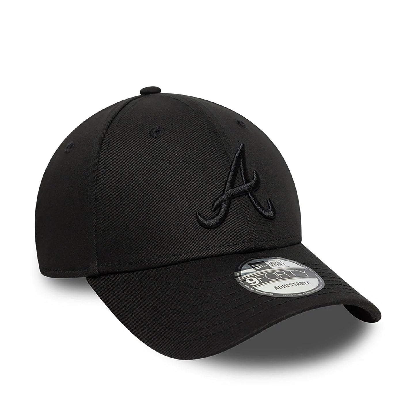 This is a Atlanta Braves Satin Lined Black 9FORTY Adjustable Cap 3