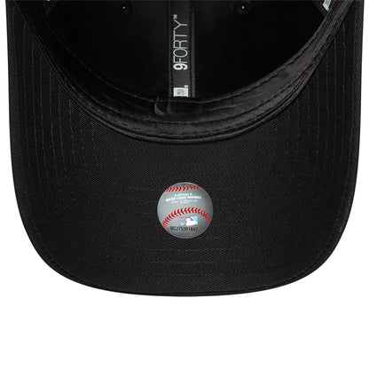 This is a Oakland Athletics Satin Lined Black 9FORTY Adjustable Cap 7