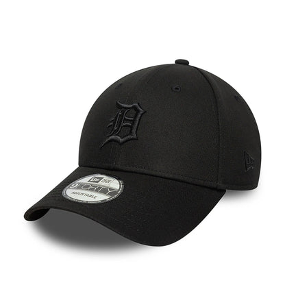 This is a Detroit Tigers Satin Lined Black 9FORTY Adjustable Cap 1