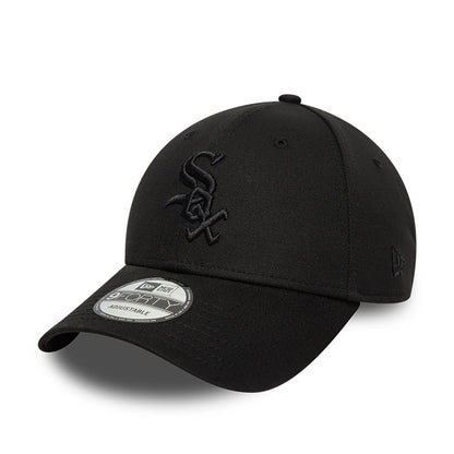 This is a Chicago White Sox Satin Lined Black 9FORTY Adjustable Cap 1