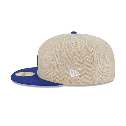 This is a LA Dodgers Herringbone Moon® Cream 59FIFTY Fitted Cap 7