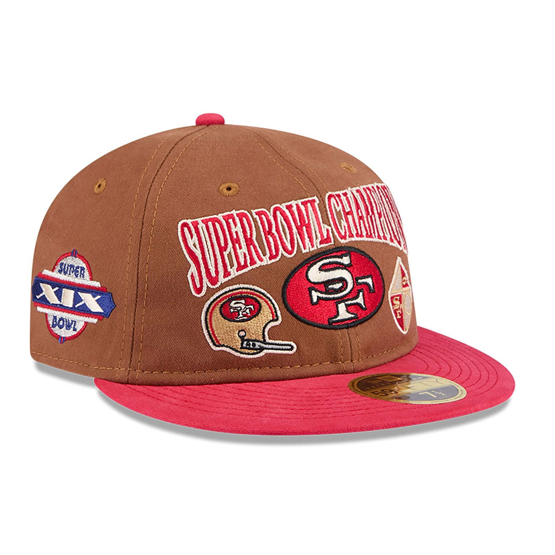 This is a San Francisco 49ers NFL Champions Dark Beige Retro Crown 59FIFTY Fitted Cap 1