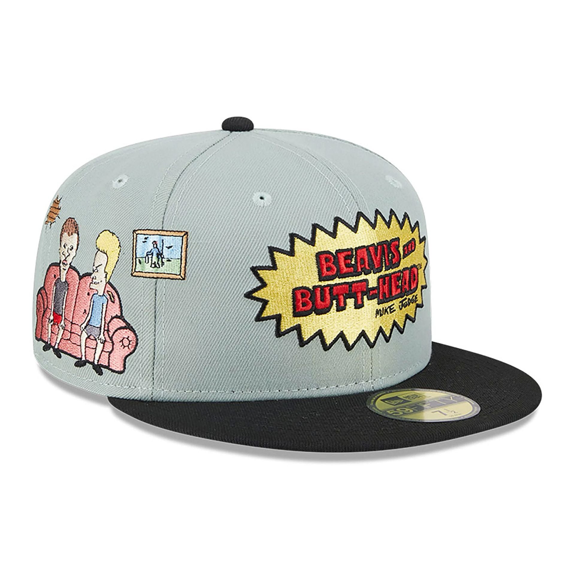 This is a Beavis And Butt-Head Pastel Green 59FIFTY Fitted Cap 1