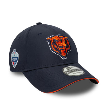 This is a Chicago Bears NFL International Series Games London 2024 Navy 9FORTY Adjustable Cap 1